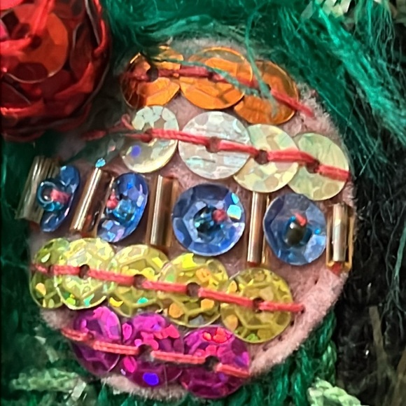 Design Options by PHILIP JANE GORDON Black Wreath Woman's CARDIGAN SWEATER Sz M - Picture 6 of 9